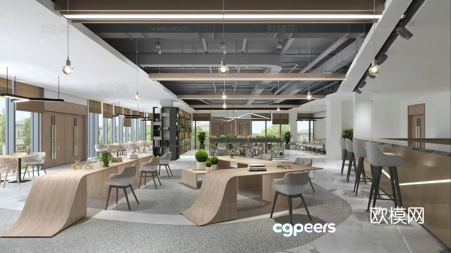 Modern cafe 3d model