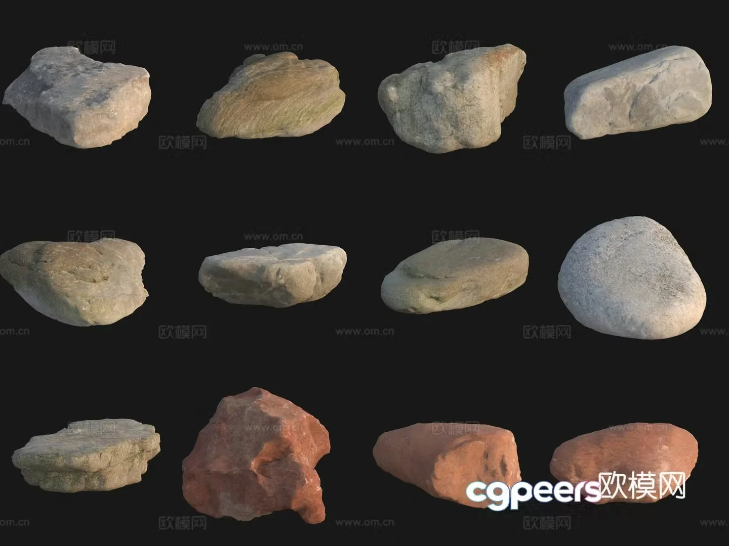 Rock big stone 3d model