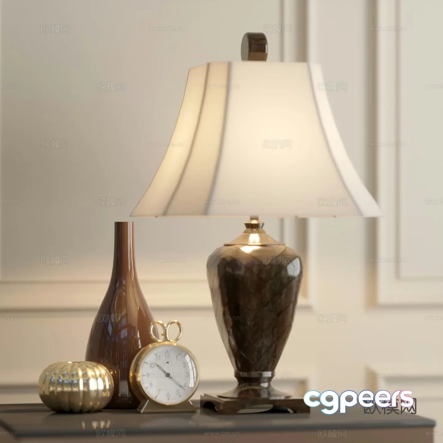 New Chinese desk lamp 3D model