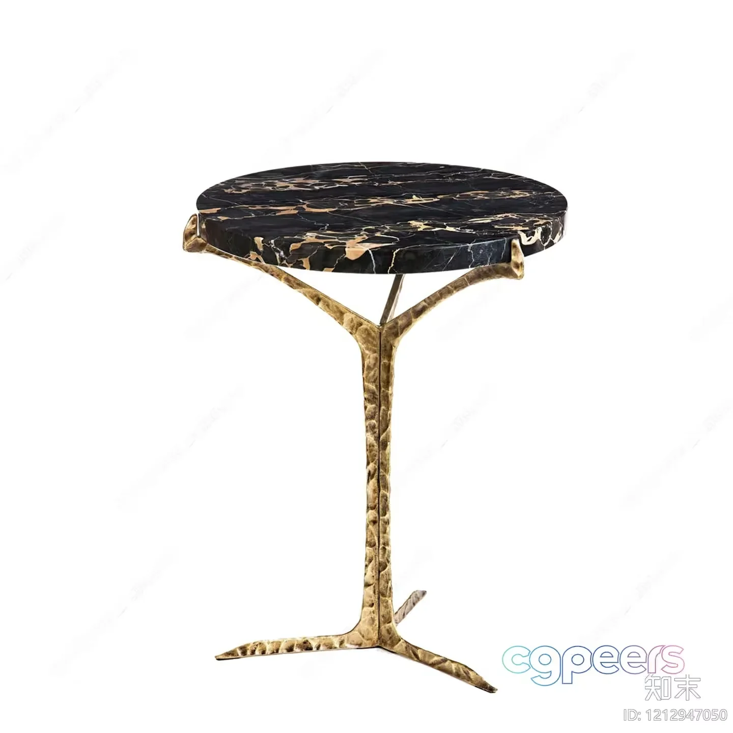 Gold Side Table 3D Model – 18886 – VRAY Render