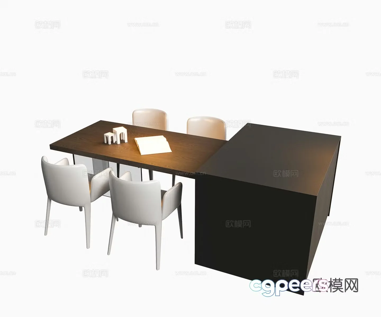 Island table and chairs modern dining table and chairs minimalist dining table and chairs Italian dining table and chairs coffee shop dining table and chairs 3D model