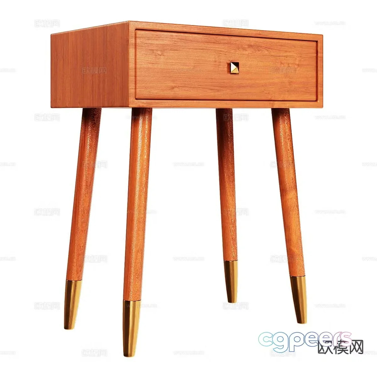 Nordic bedside table 3d model