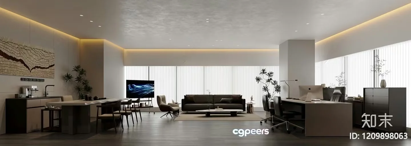 Modern Living Room 3D Model – 18673 – VRAY Render