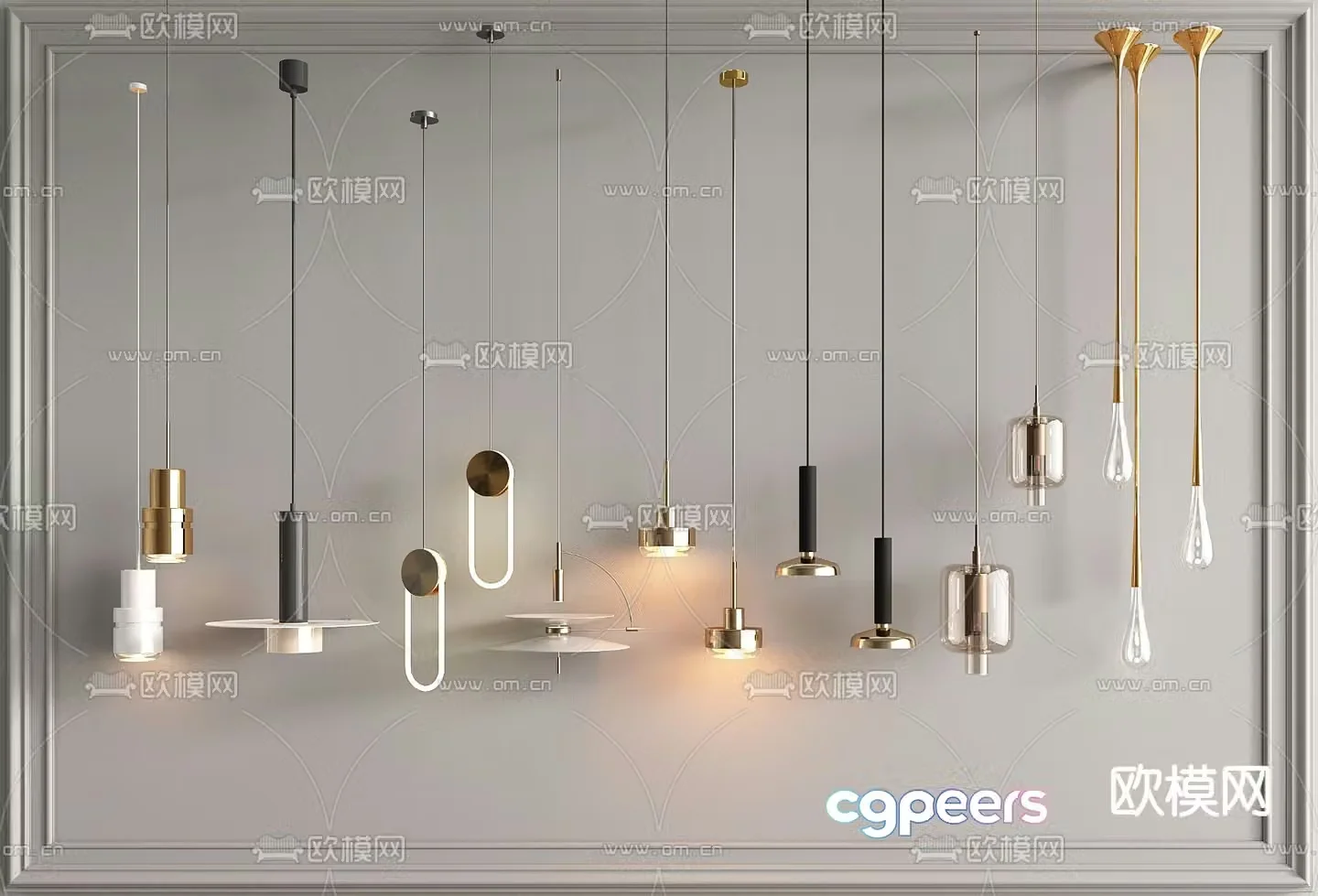 Bedside small chandelier 3d model