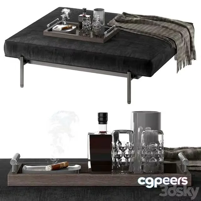 3ds Max Free – ottoman Minotti Superquadra № 3