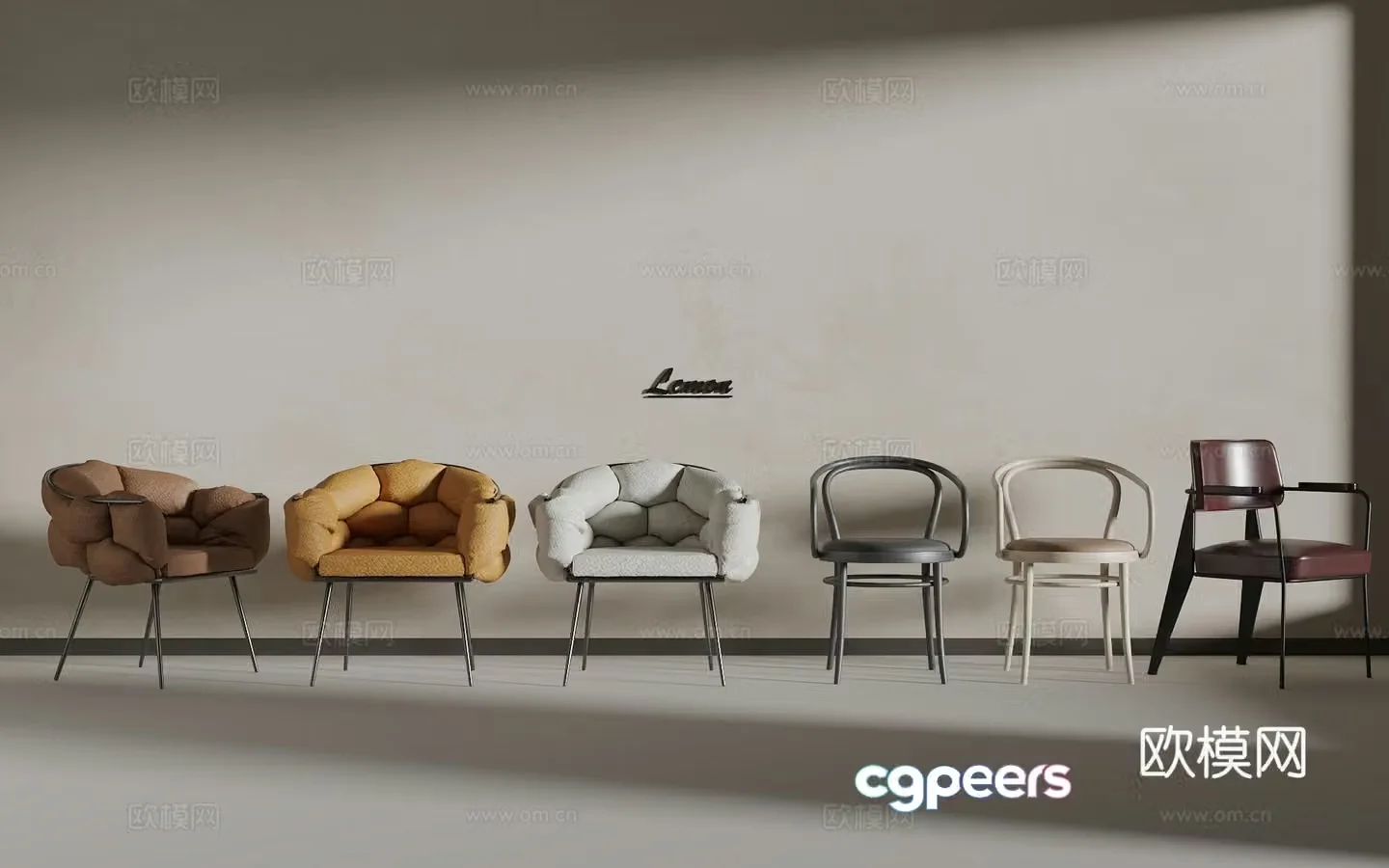Leather chair 3d model