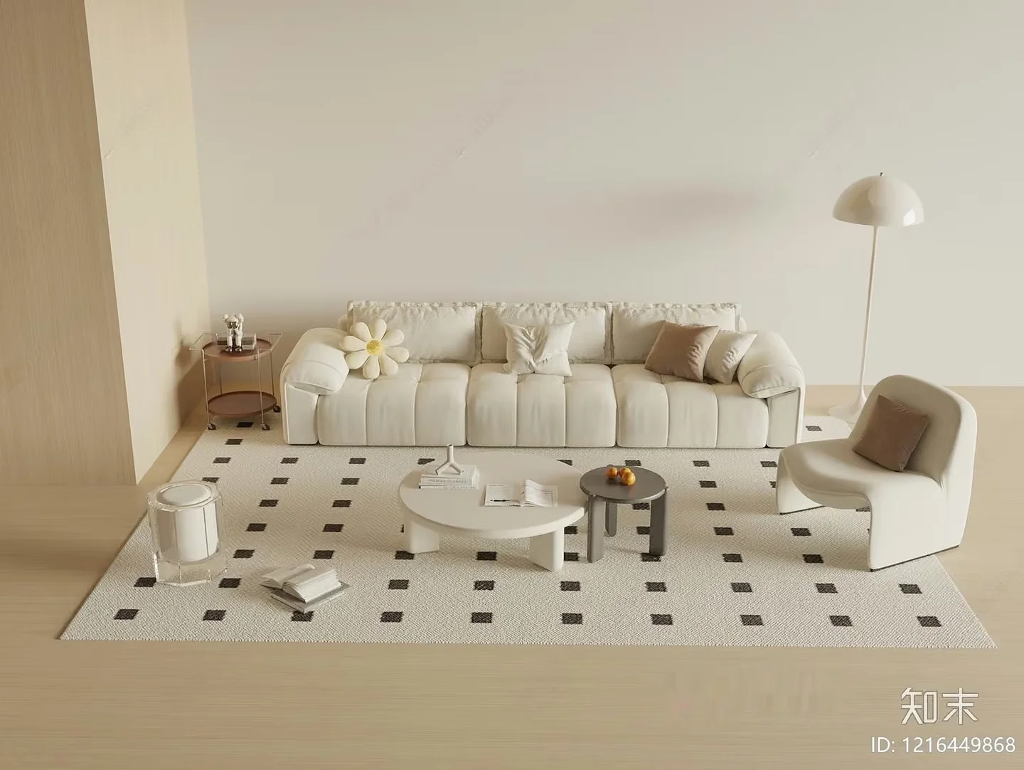 Modern Living Room 3D Model – 16441 – VRAY Render