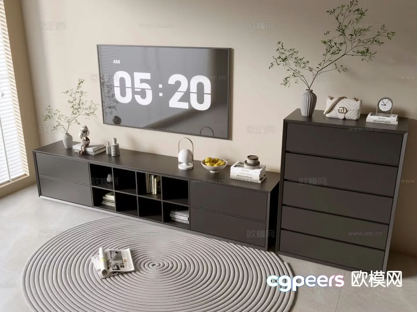 Modern TV cabinet 3d model