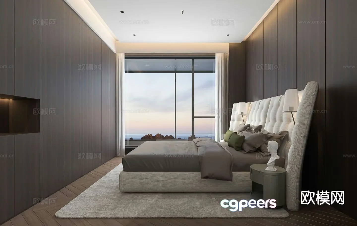 Modern bedroom master bedroom 3d model