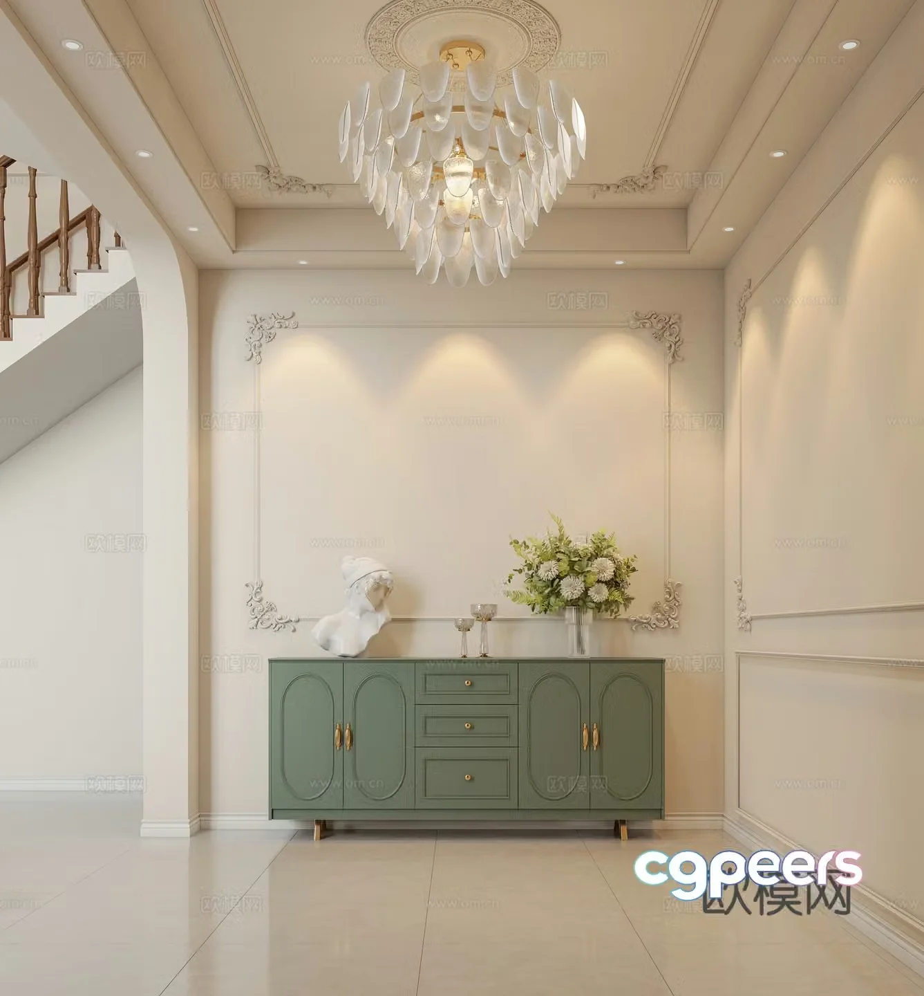 3D model of entrance cabinet