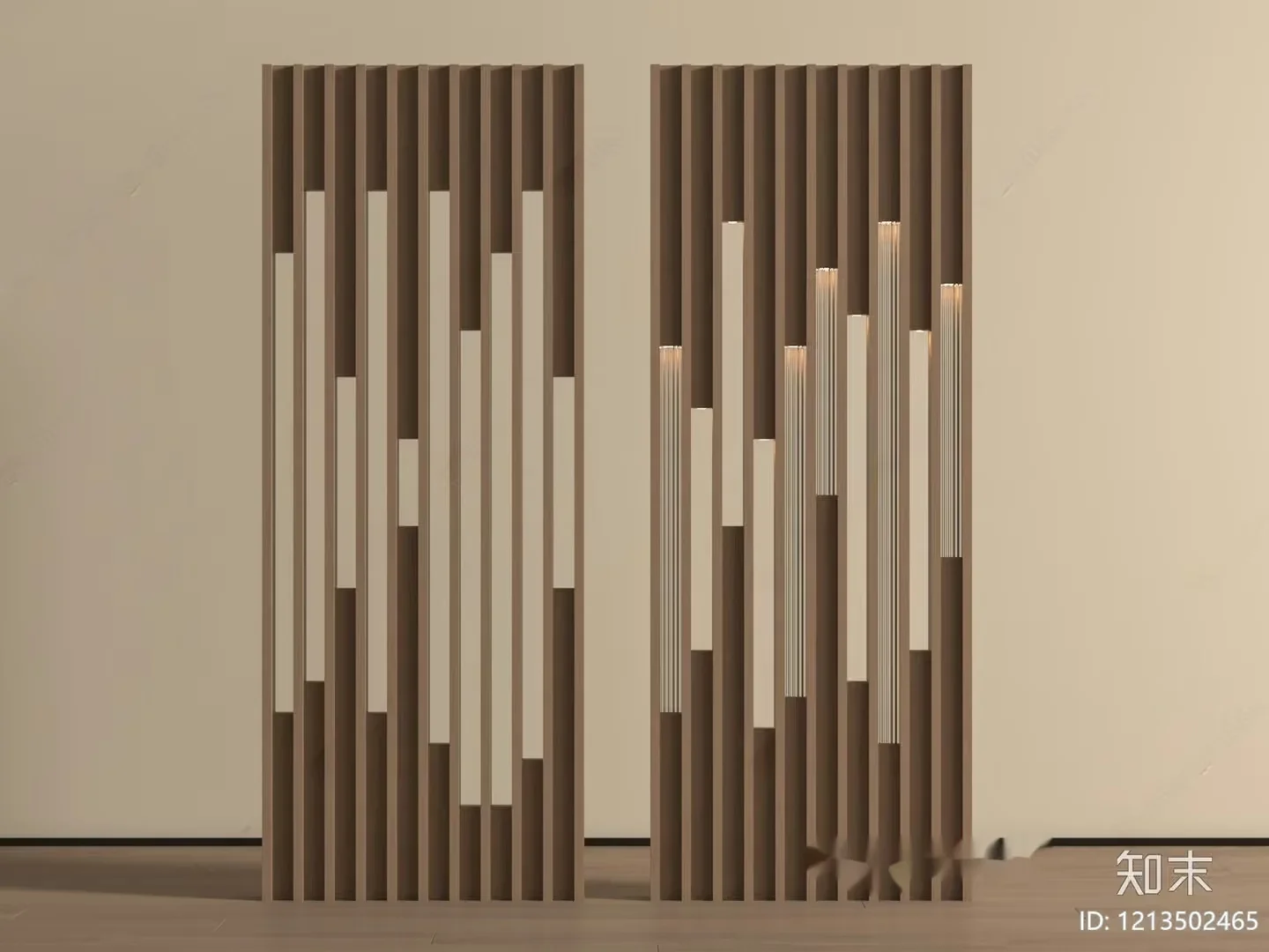 Modern Wooden Partition 3D Model – 11596 – VRAY Render
