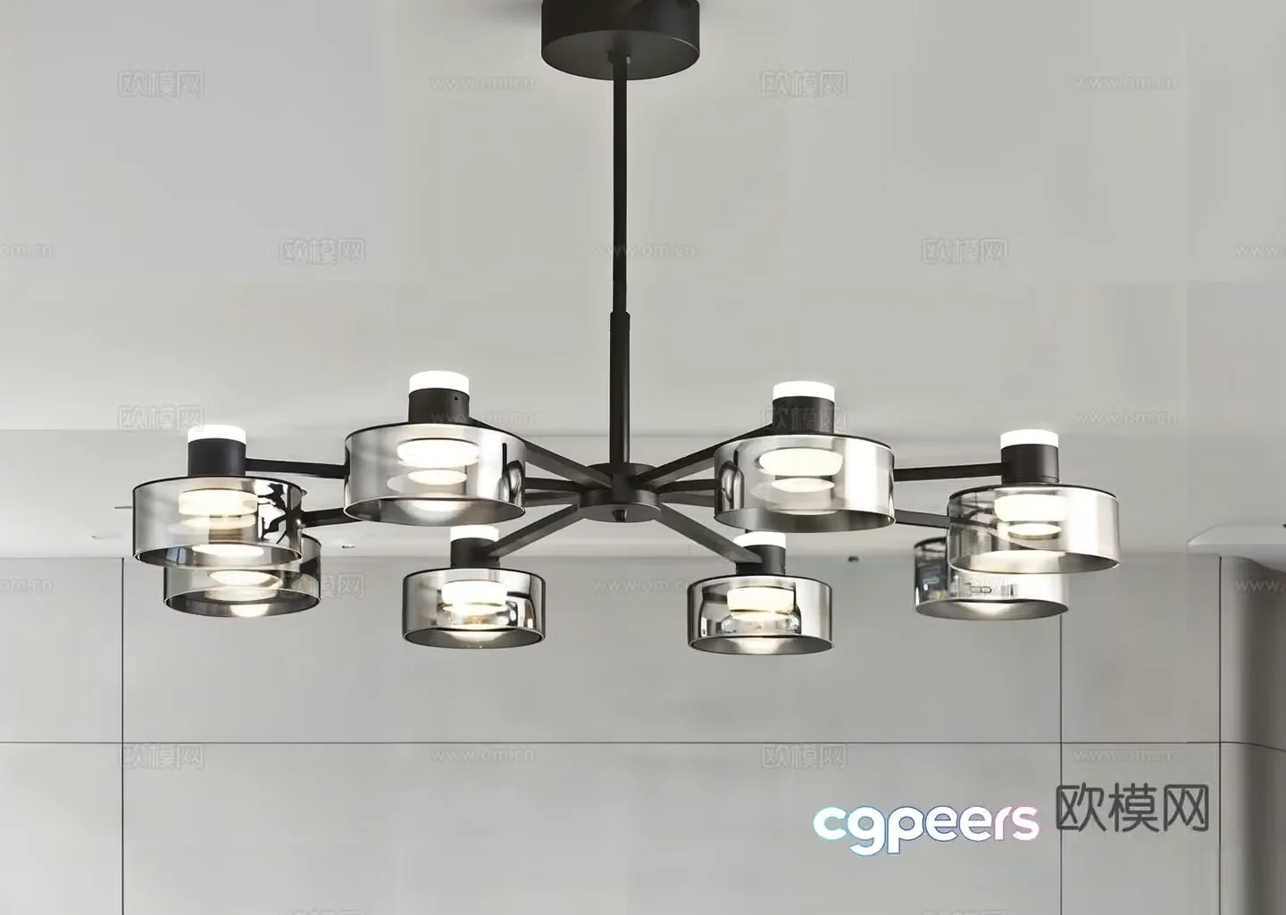 Modern Chandelier Decorative Light 3D Model