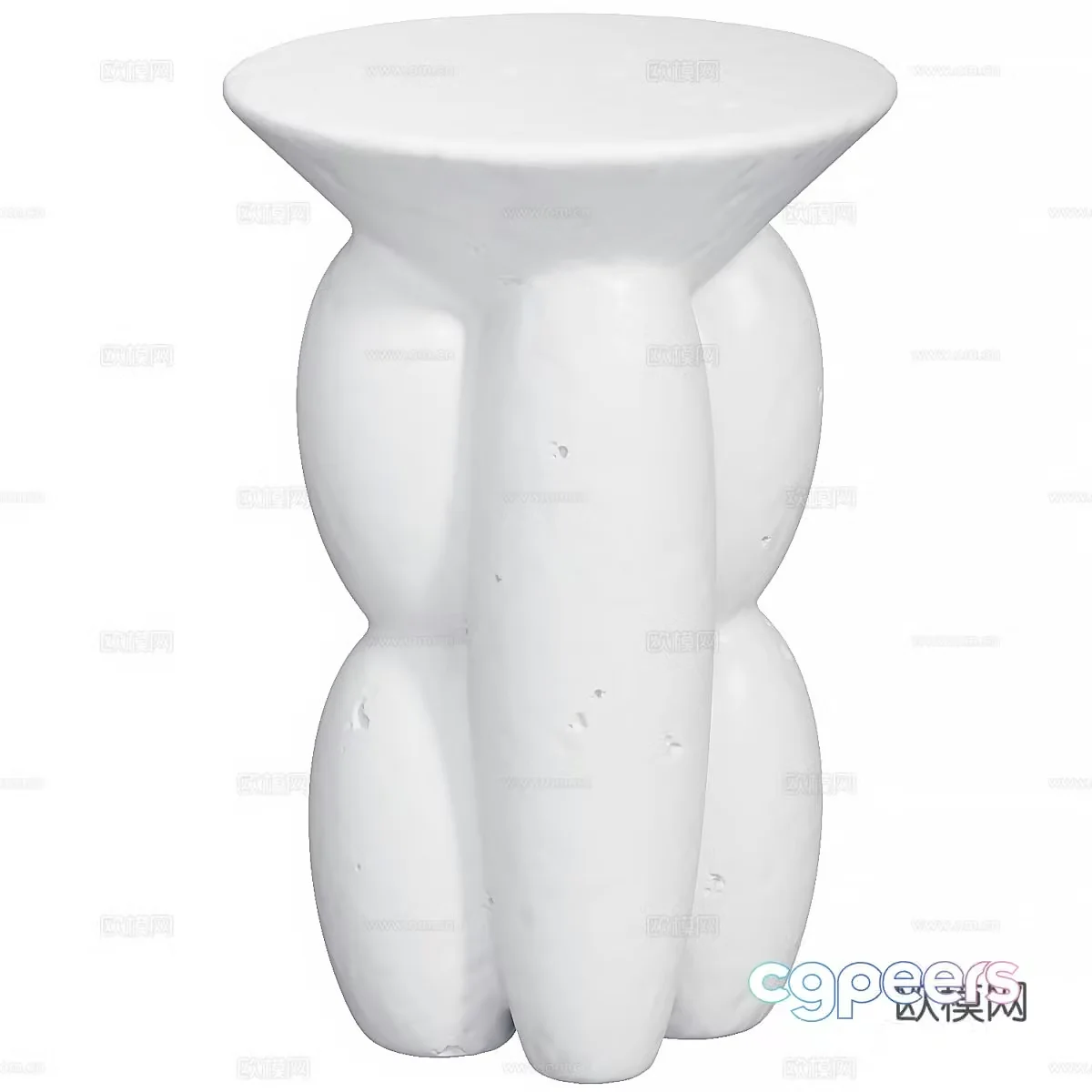 Creamy wind side table Art side table Bedside table Modeling coffee table Creative side table Sofa side table 3D model