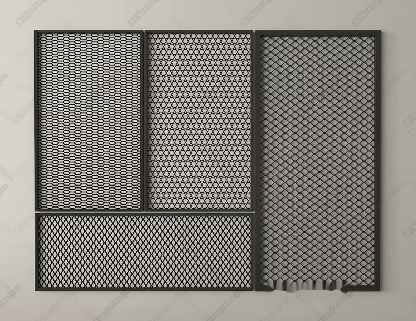 Metal Grid Panel 3D Model – 10854 – VRAY Render