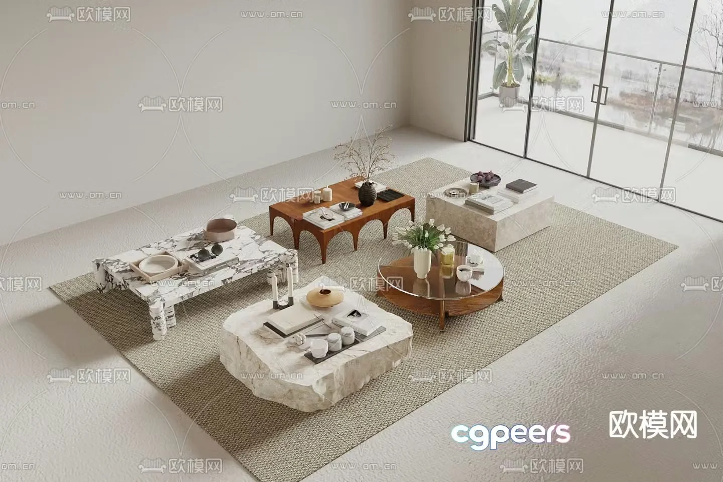 Medieval style coffee table 3D model