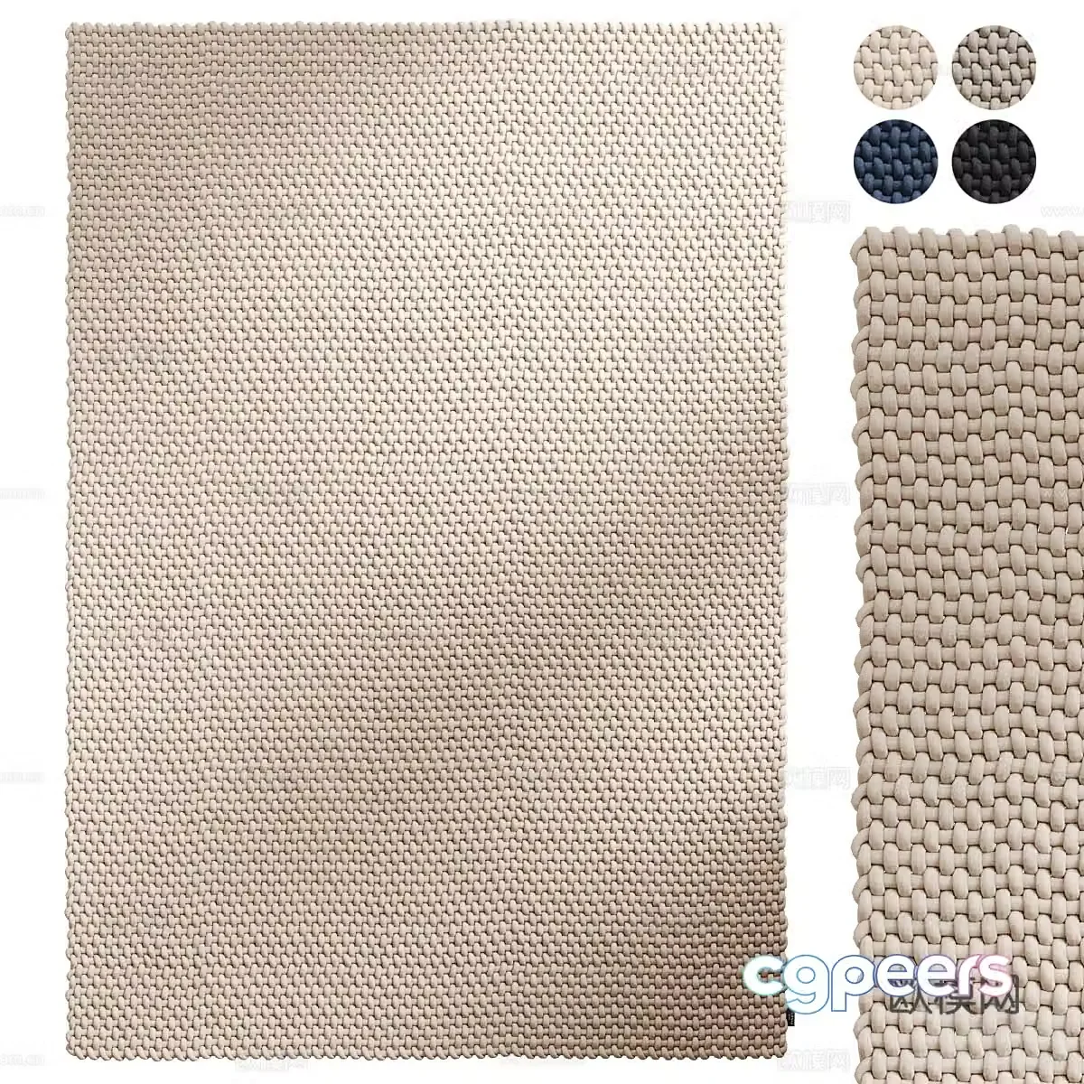 Braid Square Carpet 3d Model