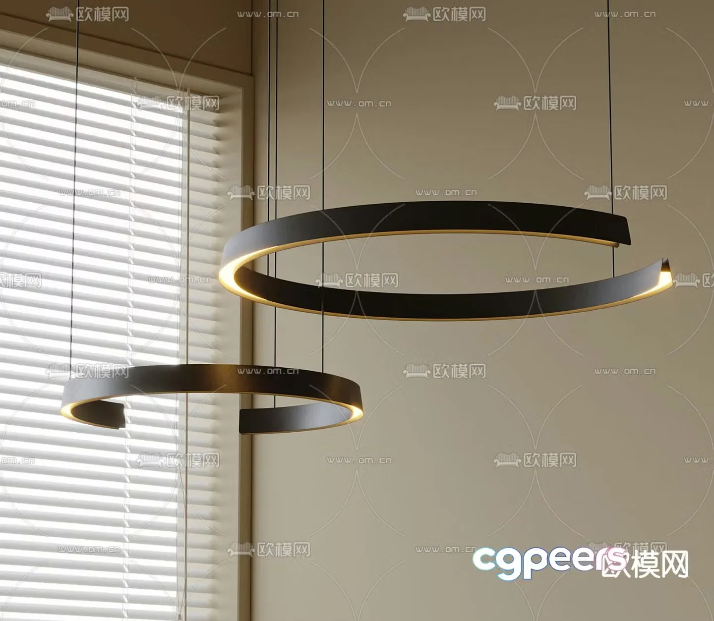 Modern chandelier metal chandelier 3d model
