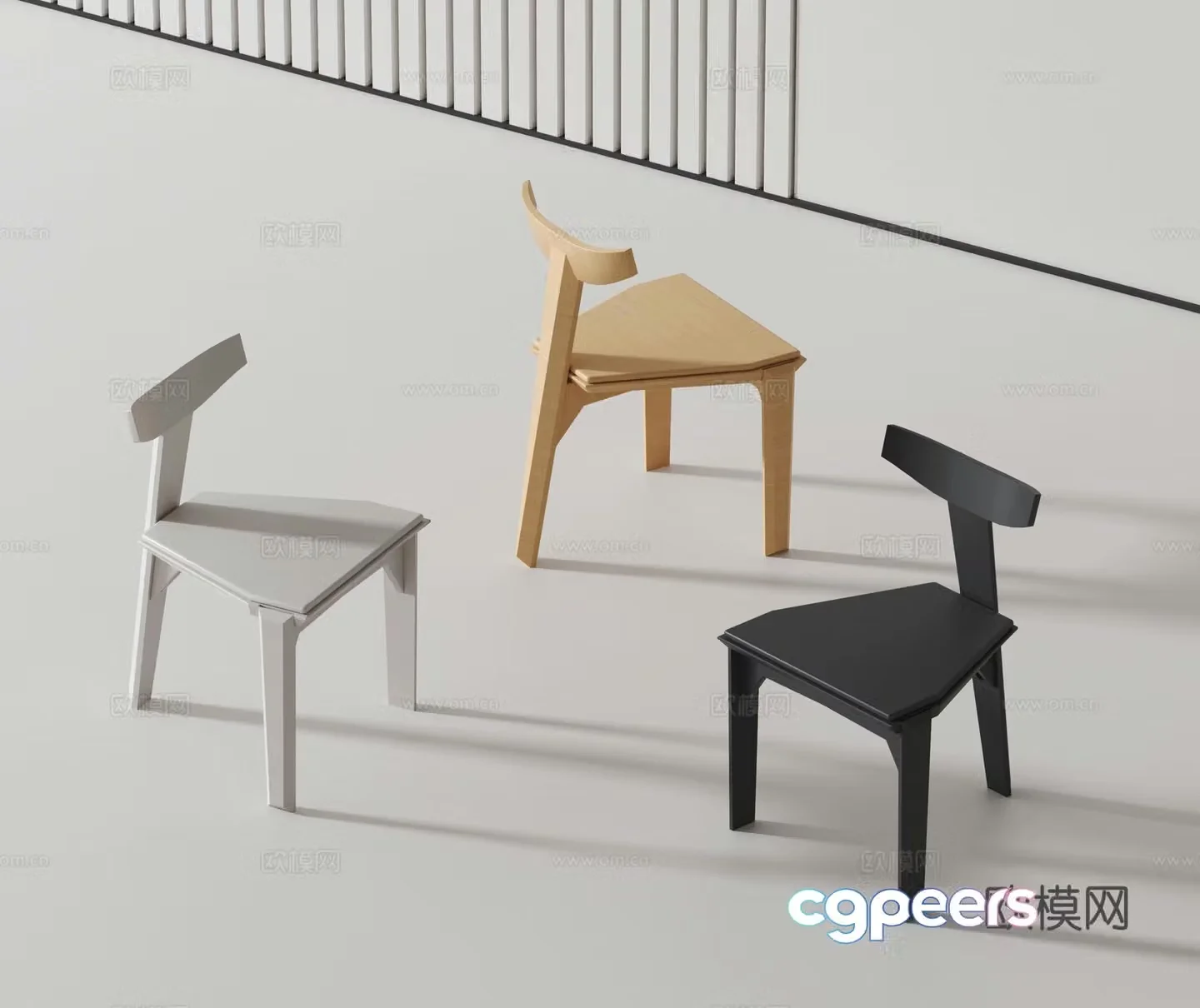 Modern single chair 3d model