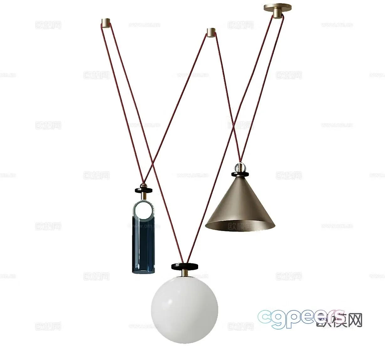 Art chandeliers Restaurant chandeliers Bar chandeliers Light luxury chandeliers Creative chandeliers Hotel chandeliers 3D model