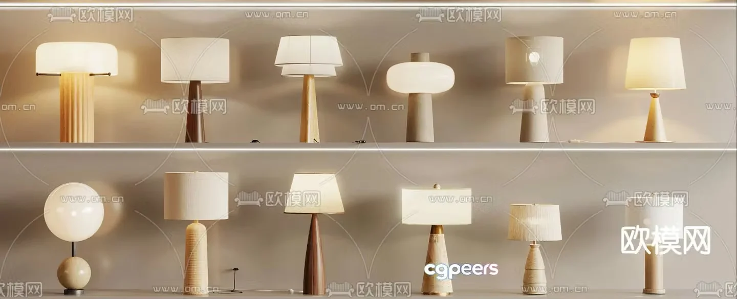 Wabi-sabi desk lamp 3d model