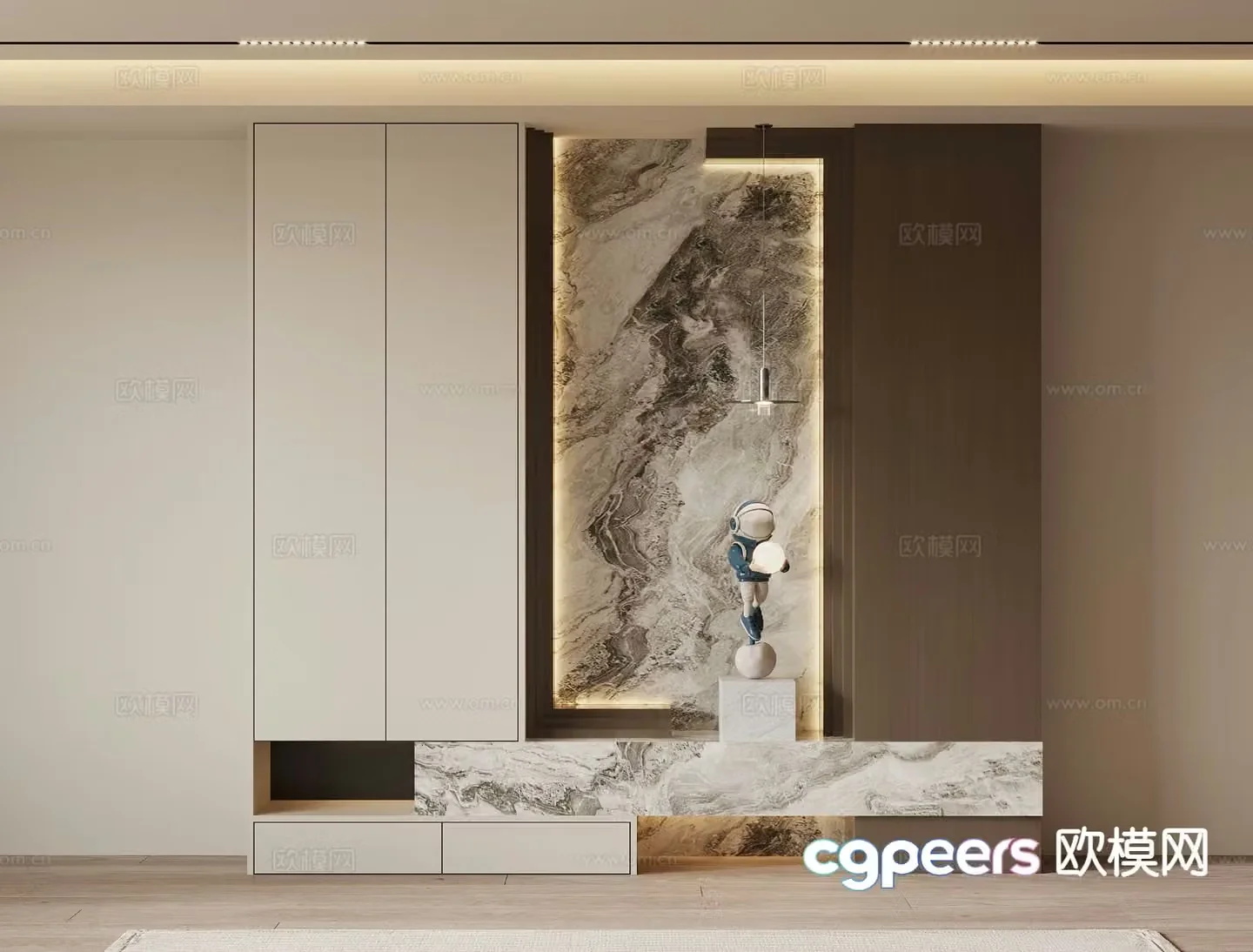 Modern entry shoe cabinet entrance shoe cabinet 3D model