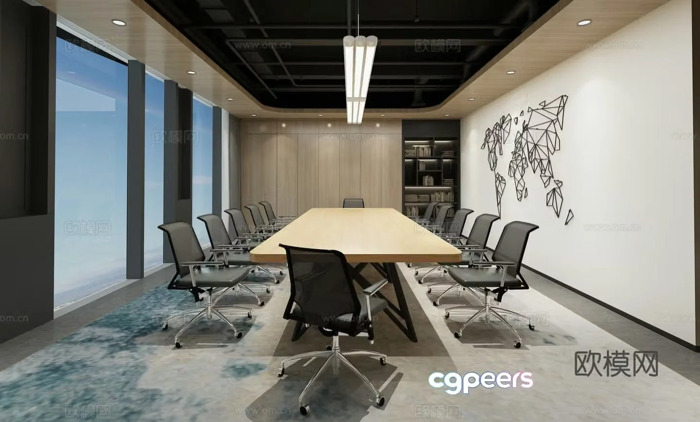 Modern conference room 3d model