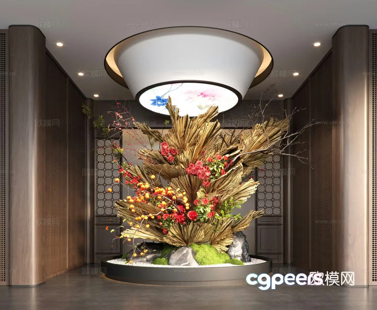 New Chinese hotel club hall 3D model
