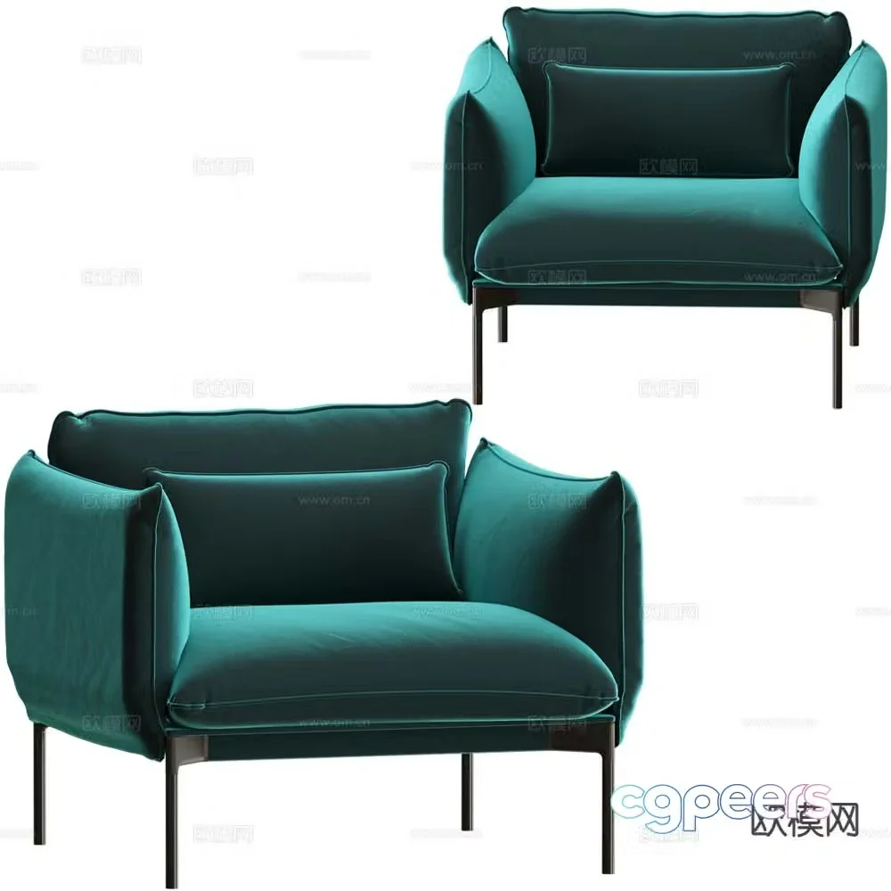 Modern single sofa 3d model