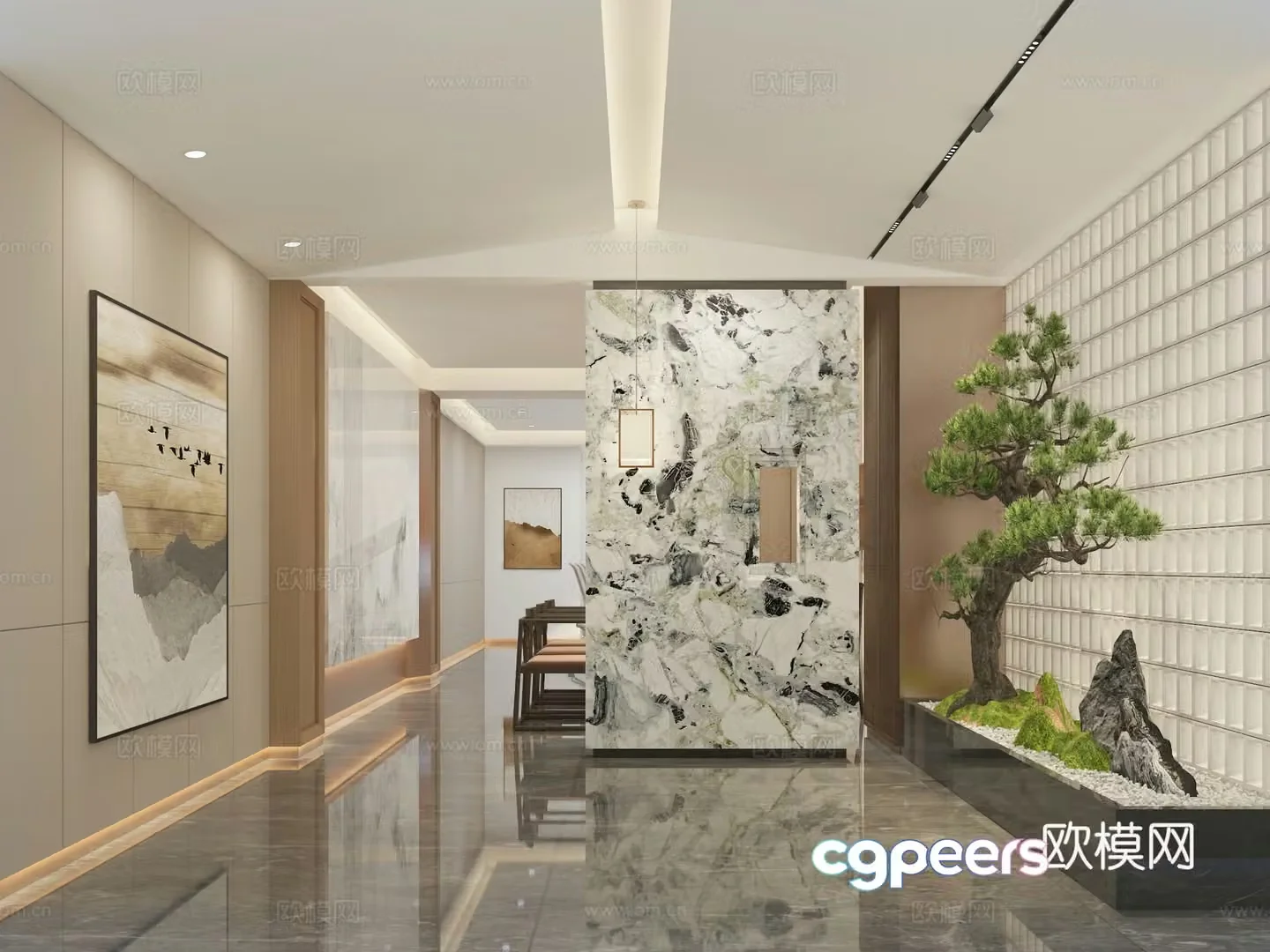 Hall 3d model