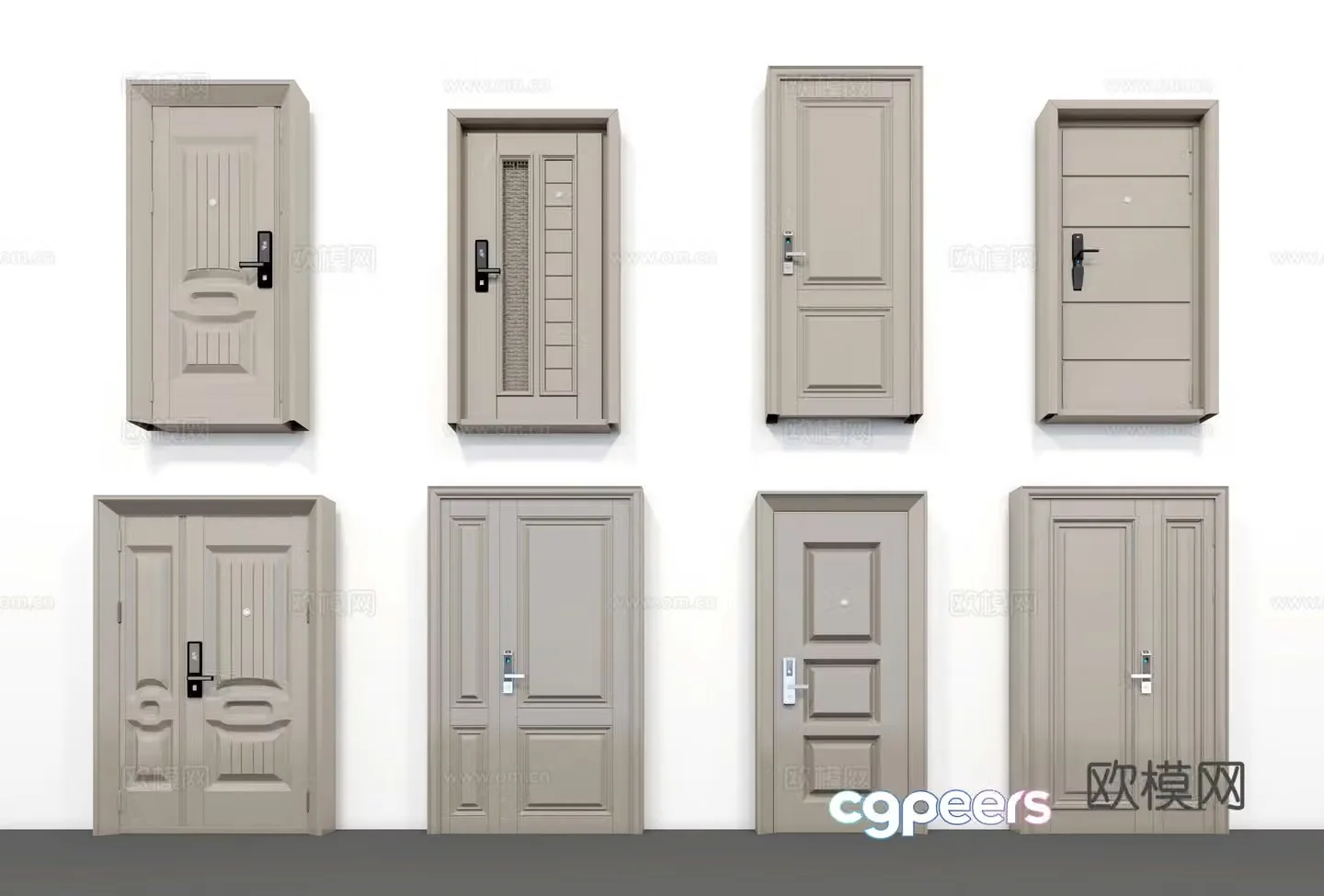 3D model of entry door