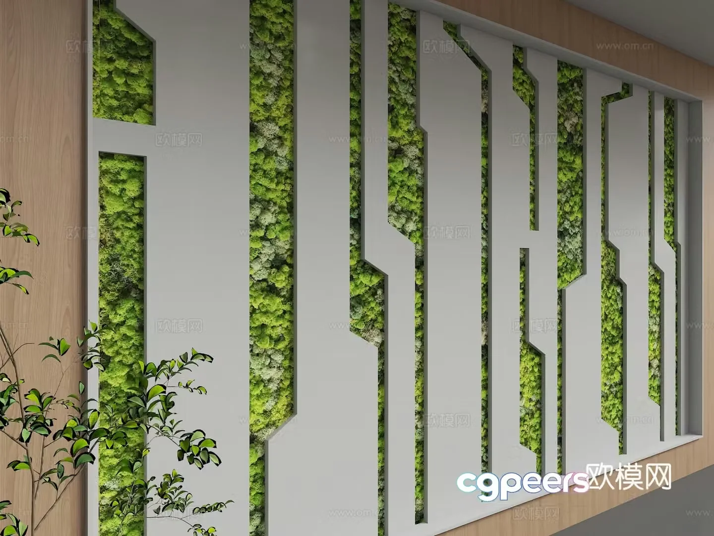 Modern background wall 3d model
