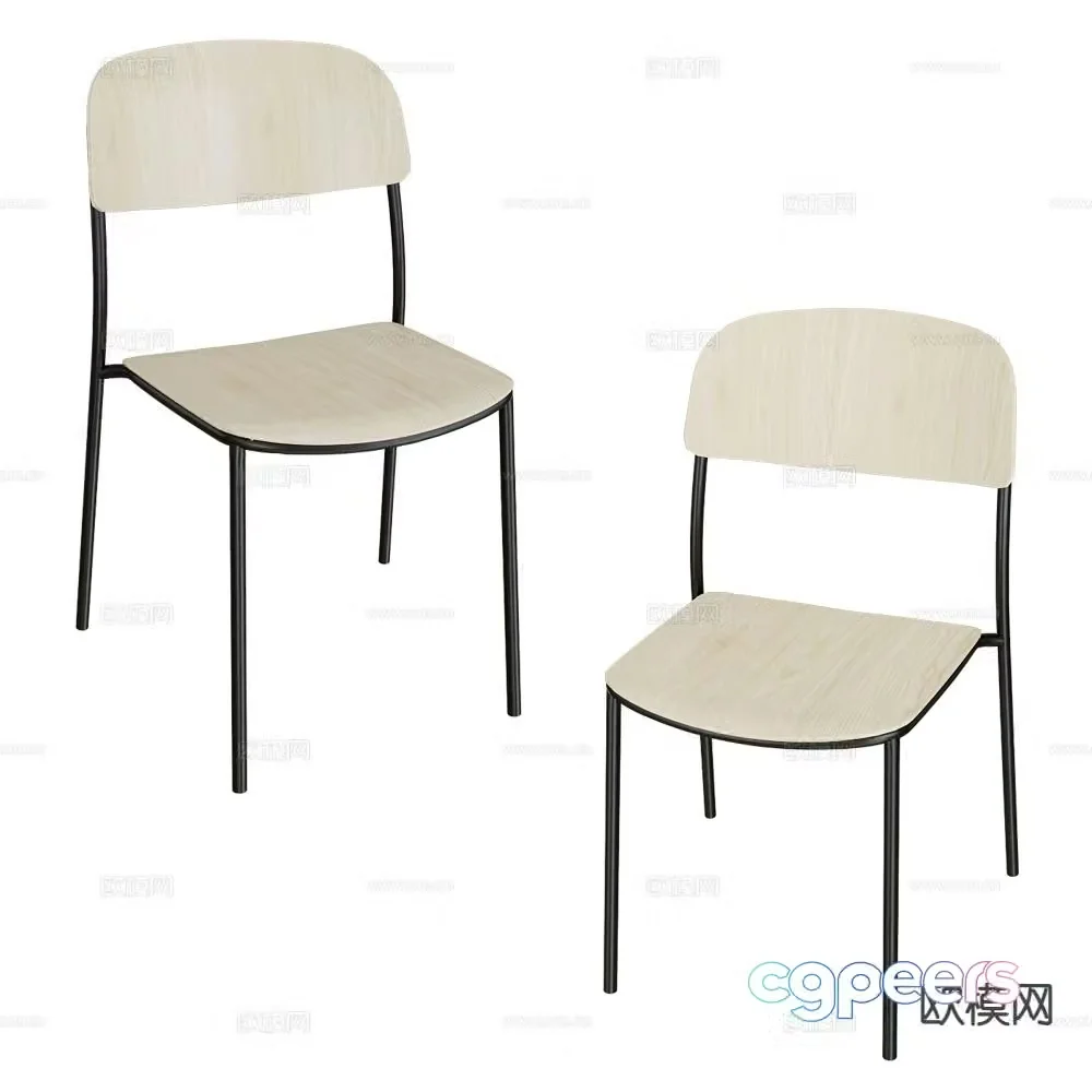 Brunner modern chair dining chair 3d model