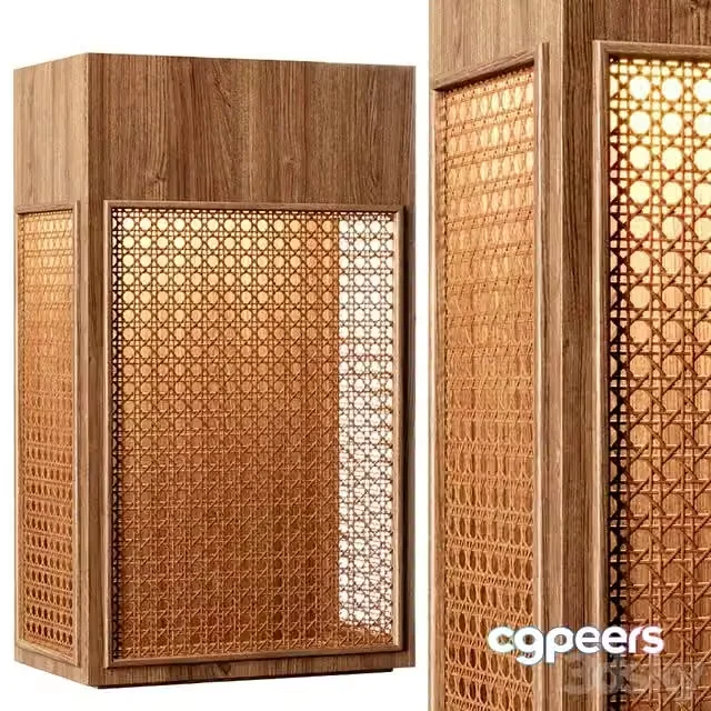3ds Max Free – Florence rattan wall lantern FV3 Rattan wall lamp