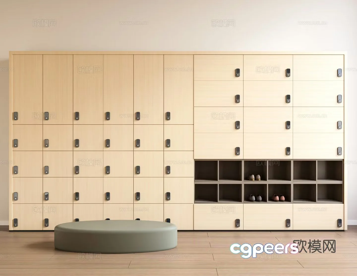 Public space storage cabinet locker storage cabinet dunzi cabinet shoe replacement cabinet shoe cabinet 3d model