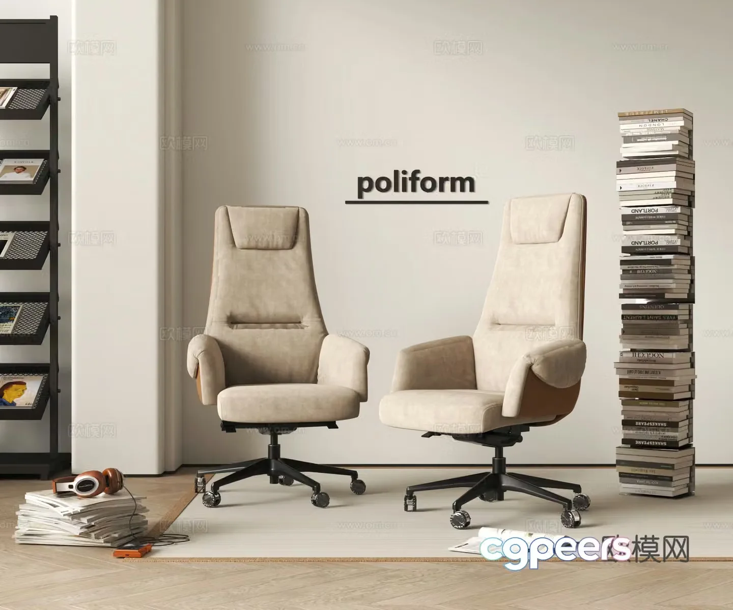 Modern office chair executive chair 3d model