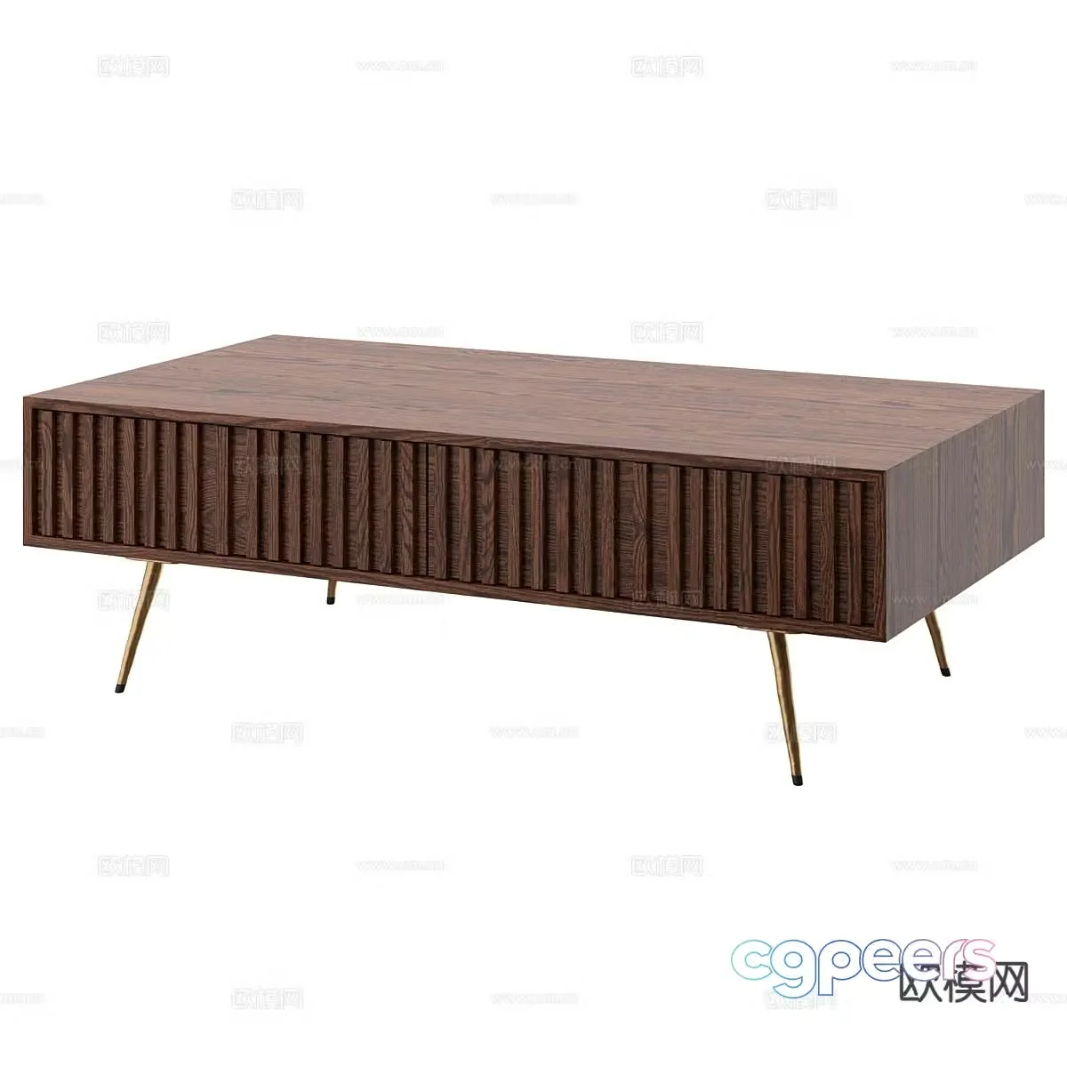 Nordic coffee table solid wood coffee table 3d model