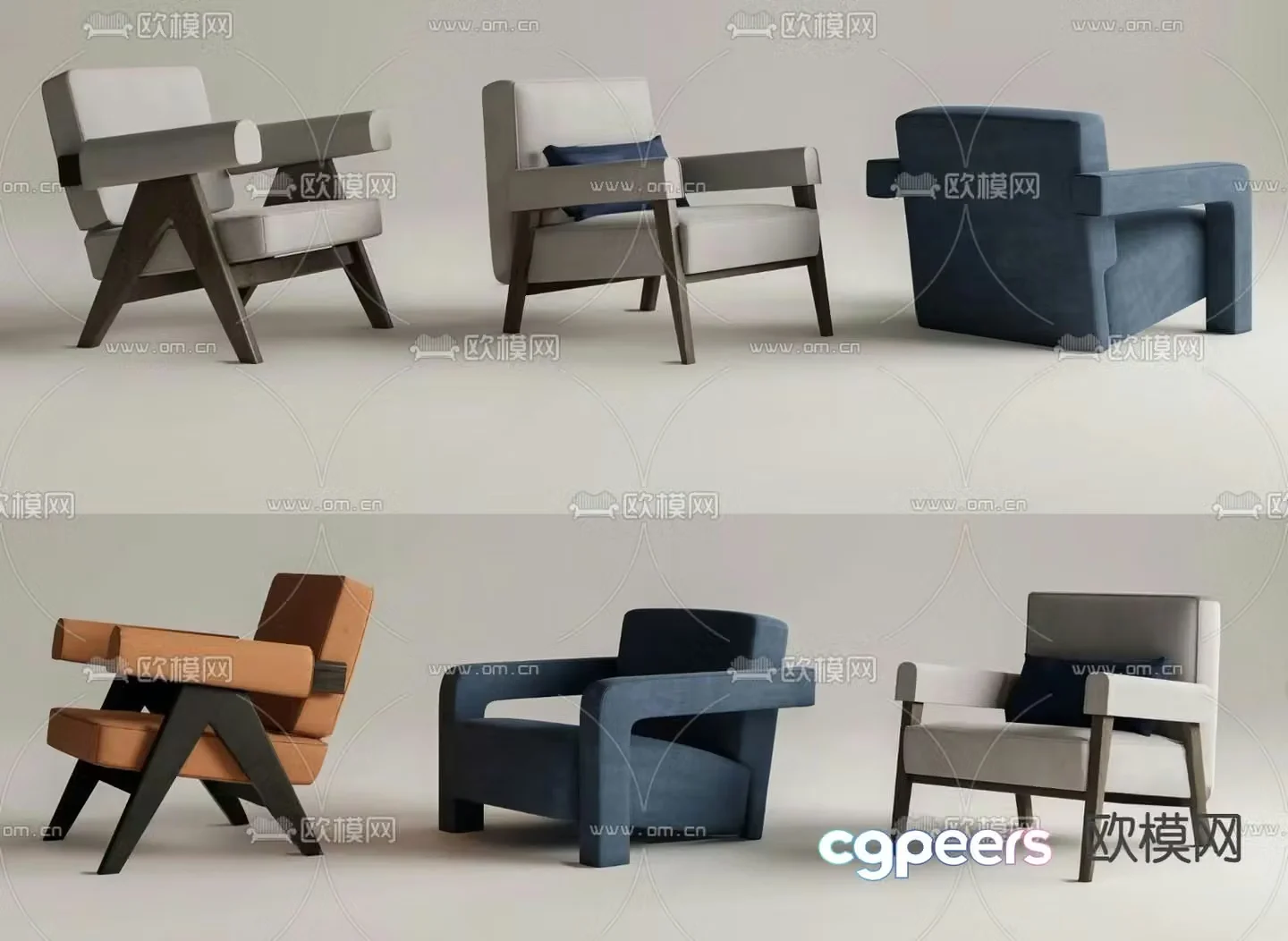 Leisure chair sofa chair armchair 3d model