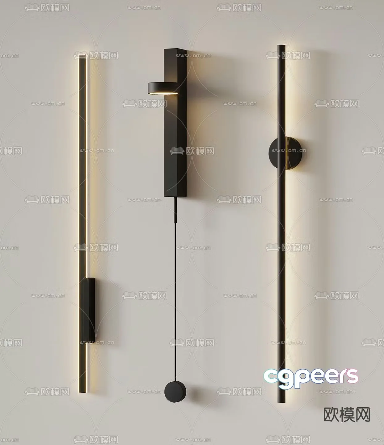 Art wall lamp lighting 3d model