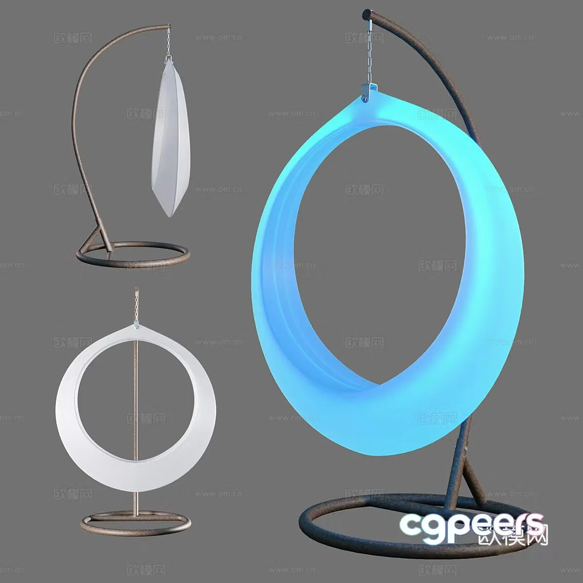 Modern internet celebrity hanging chair 3d model