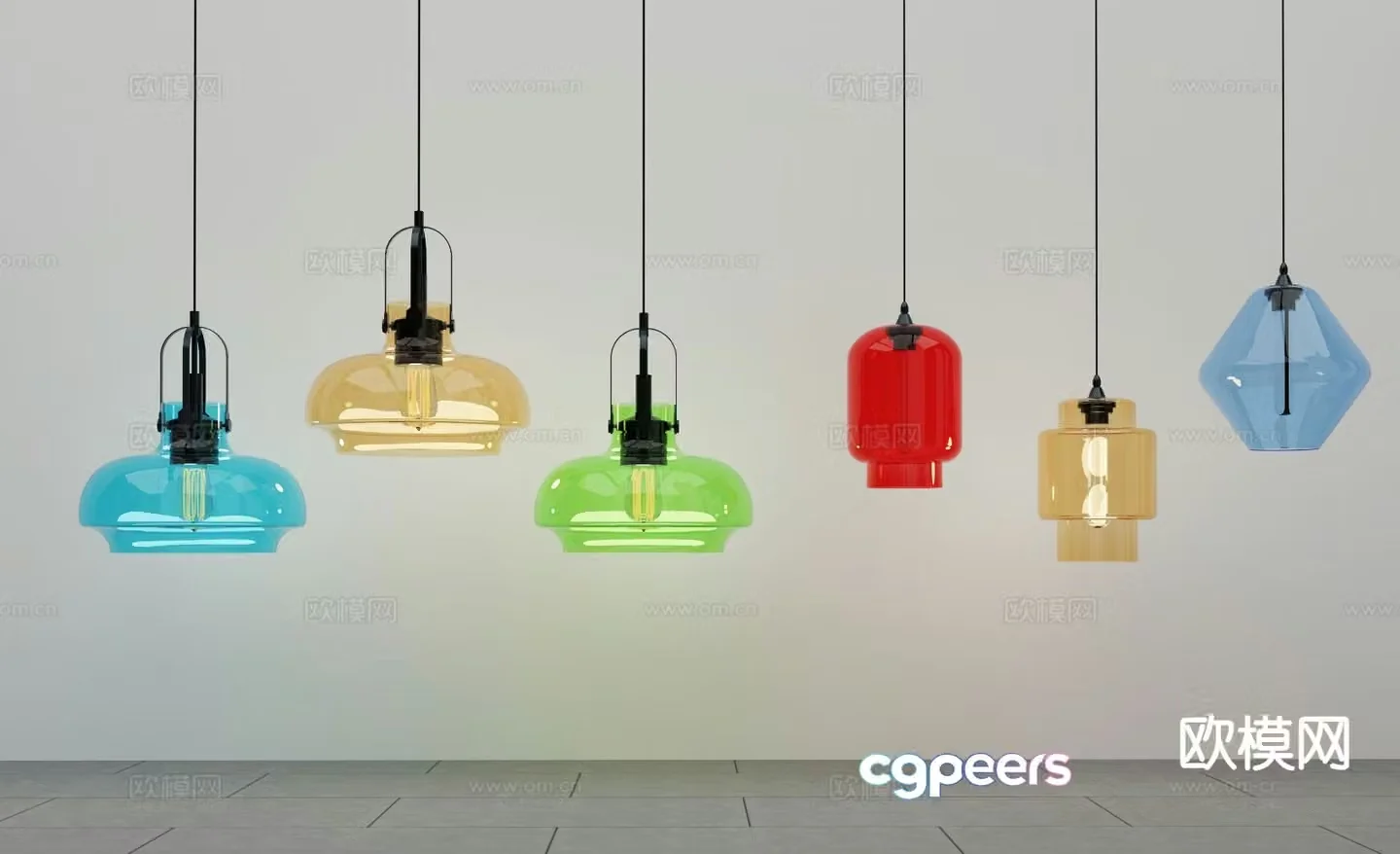 Modern chandelier 3d model