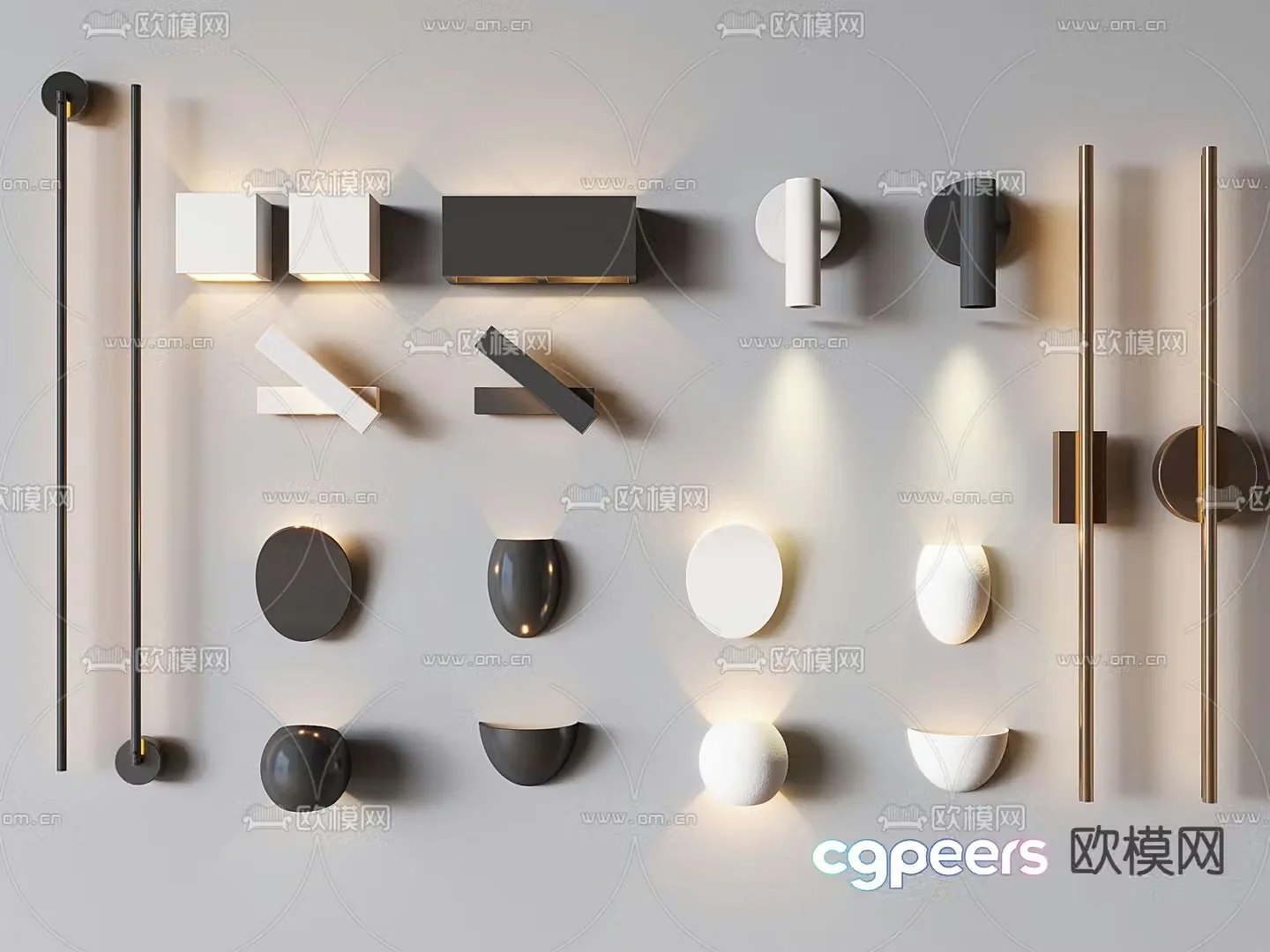 Modern wall lamp reading lamp decorative wall lamp 3d model