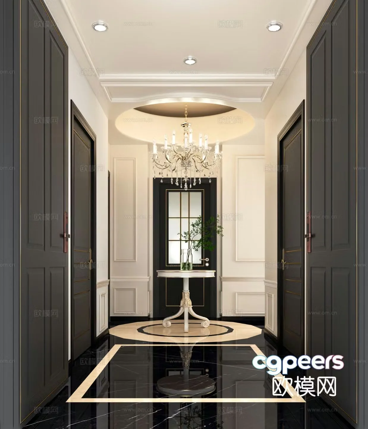 French entrance hall 3D model