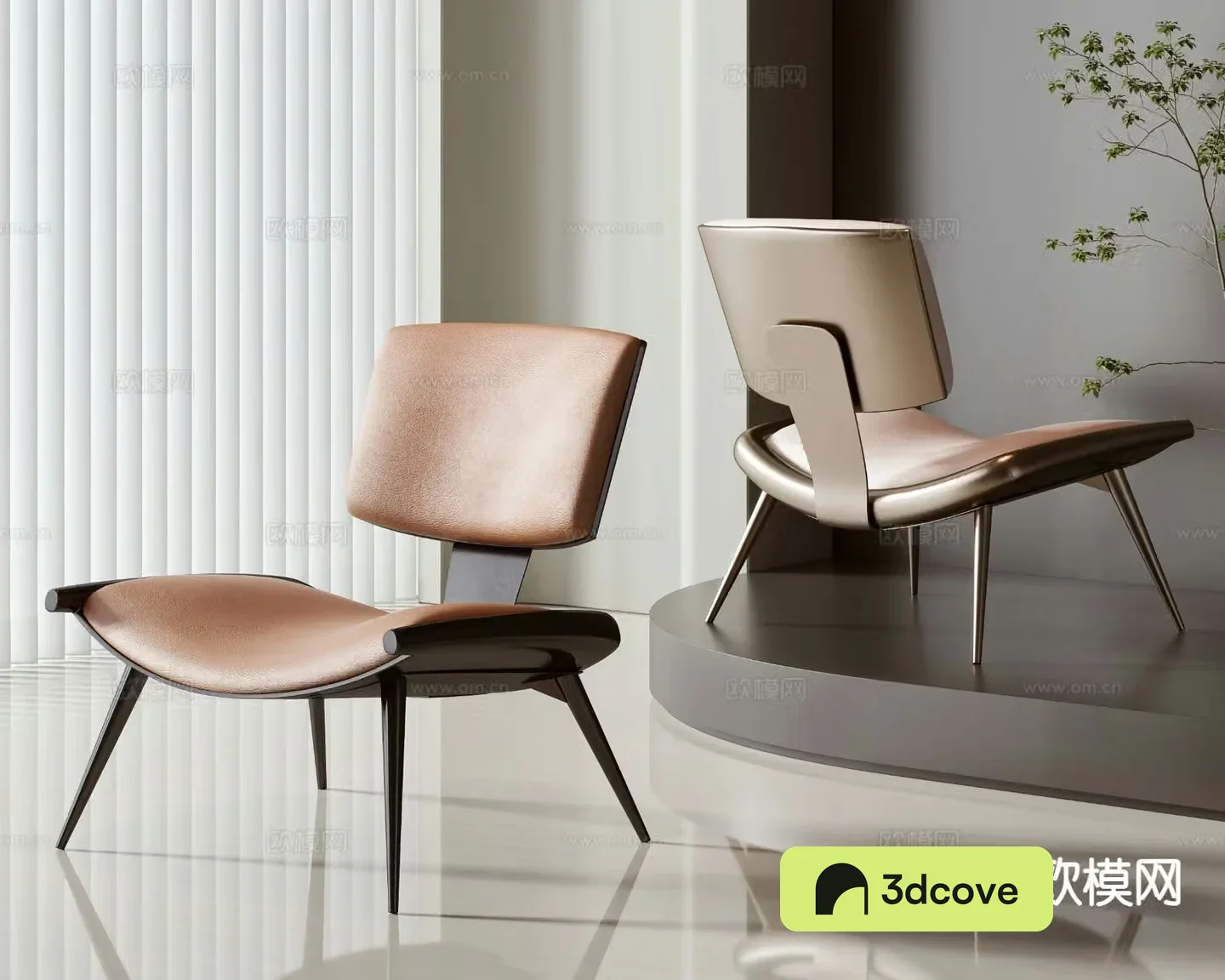 Leather chair lounge chair