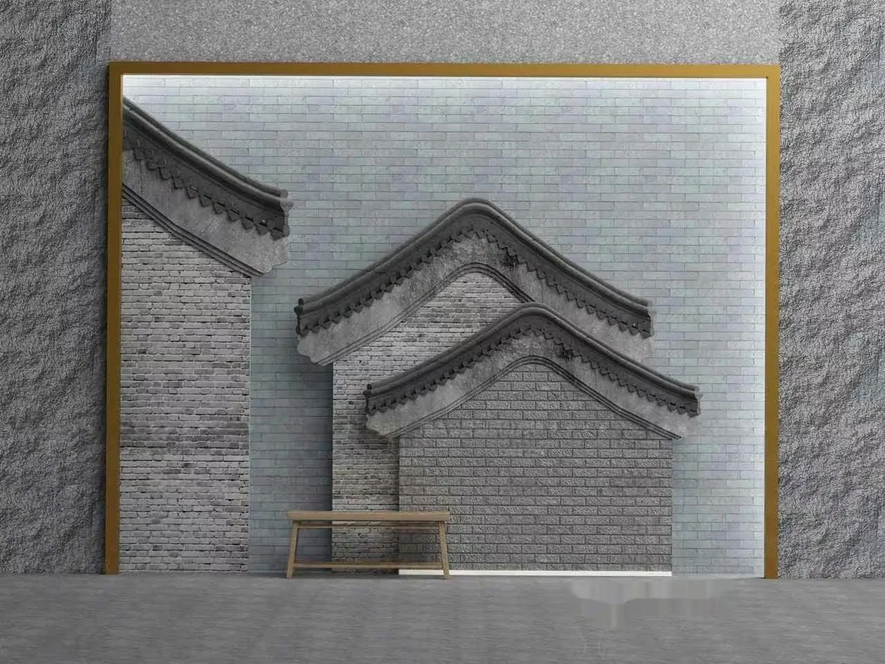 Grey Stone Wall 3D Model – 17577 – VRAY Render