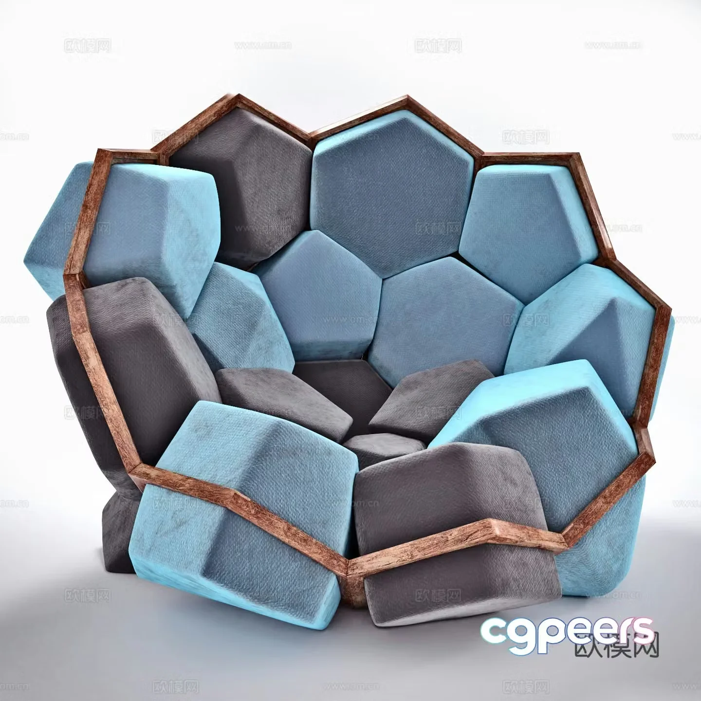 Leisure sofa backrest sofa 3d model