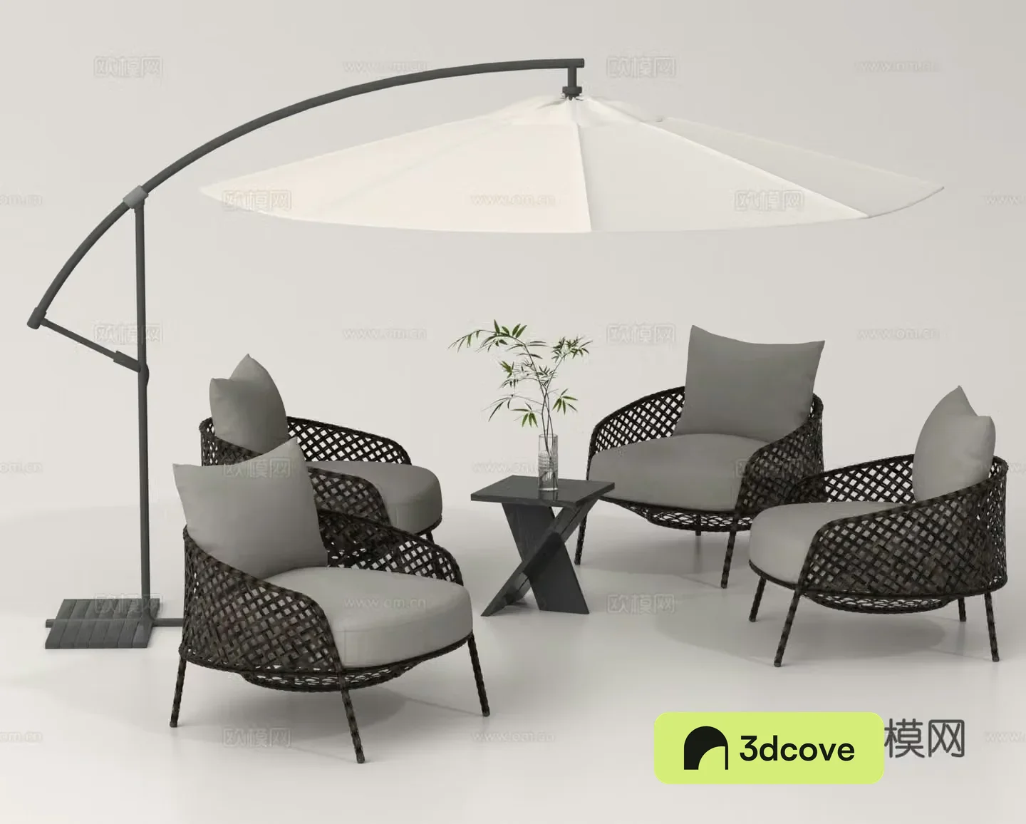 Outdoor sofa leisure table and chair parasol