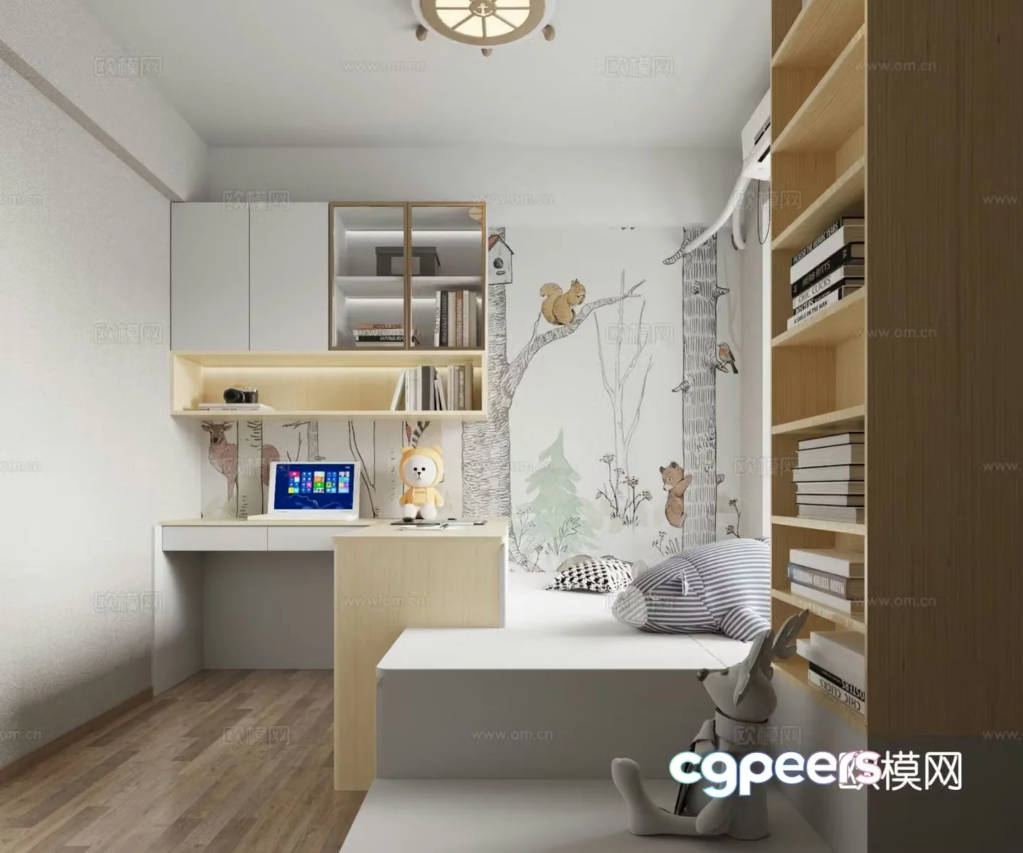 Modern tatami children’s room 3d model