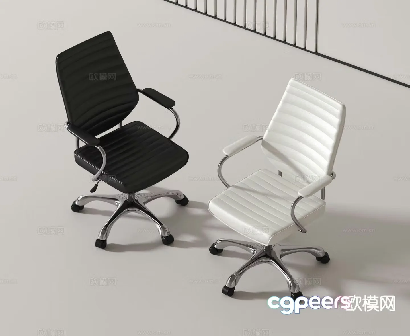 Modern office chair conference chair staff chair 3d model