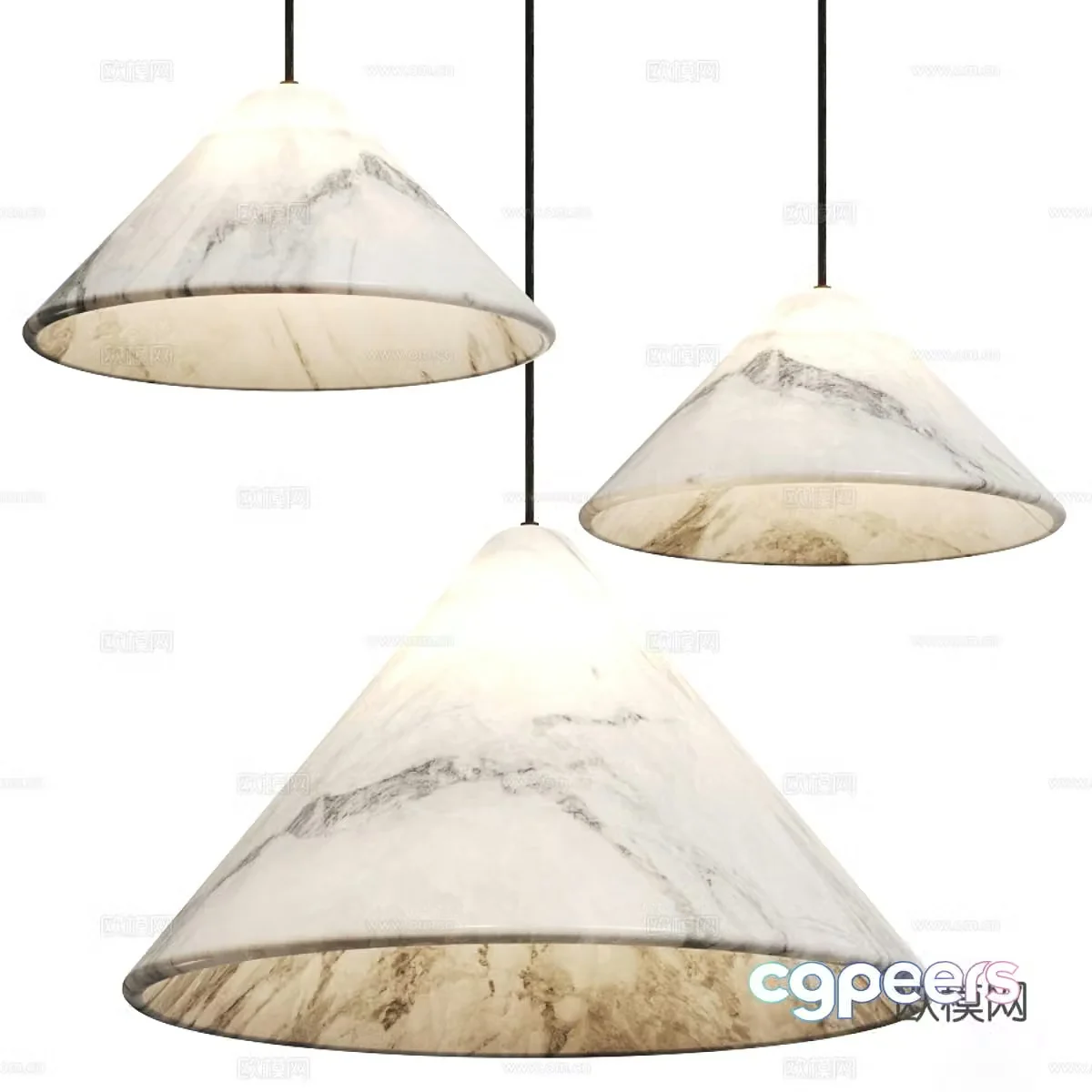 marble chandelier 3d model