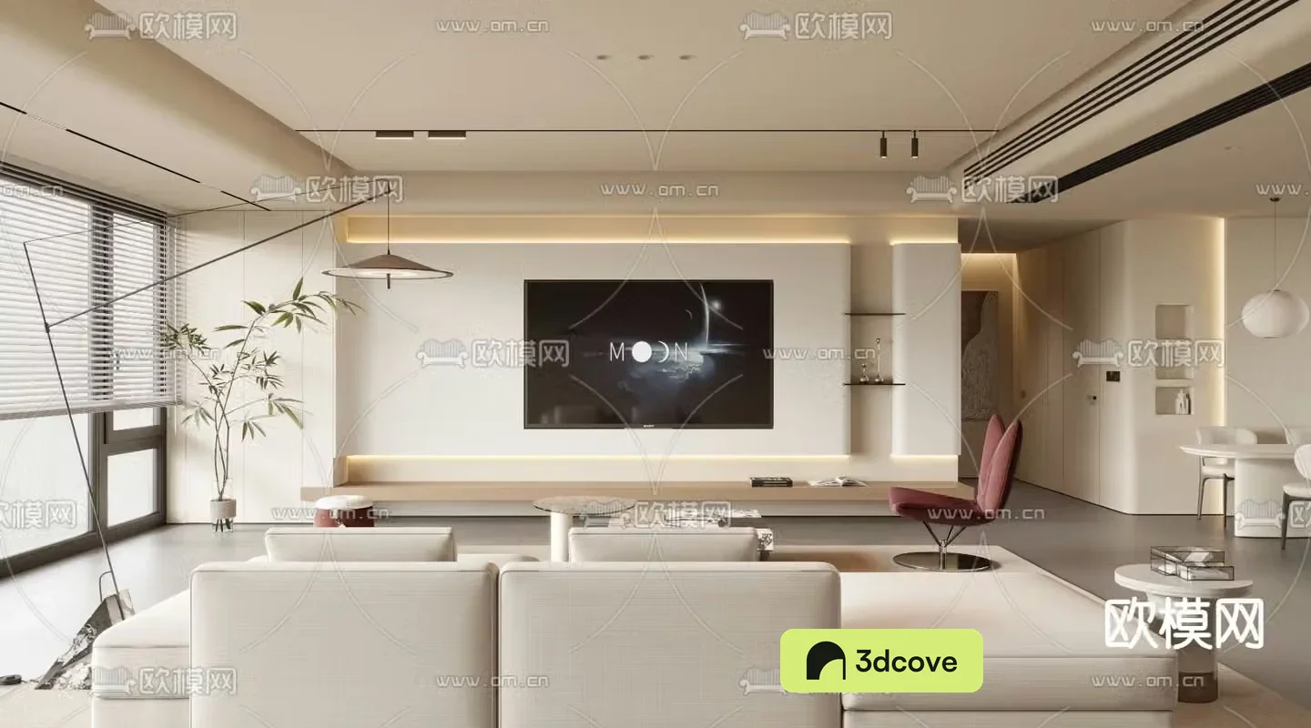 Creamy living room
